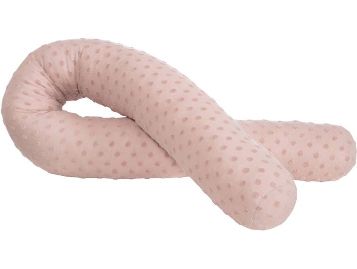 Nestchenschlange ROBA Lil Planet, rosa/mauve , rosa (rosa, mauve, mauve), Obermaterial: 80% Baumwolle, 20% Polyester. Füllung: 100% Polyester, Bettnestchen, Nestchenschlange, GOTS made with organic materials, zertifiziert durch BCS 36081