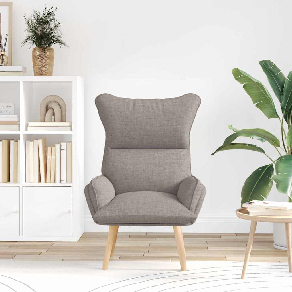 vidaXL fauteuil Taupe Fabric and Plywood