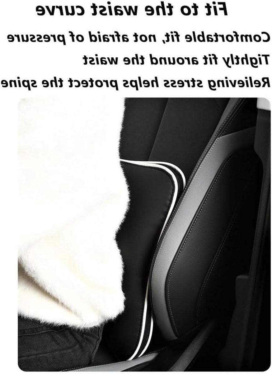Ergonomisch lendensteunkussen voor autostoelen - Universeel - Zwart