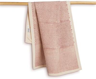 Waves "Hand Block Printed   Fair Trade Kitchen Towel -Set of 2  100% Unbleached Cotton   Machine Washable   Loop for hanging - 27""x19"""
