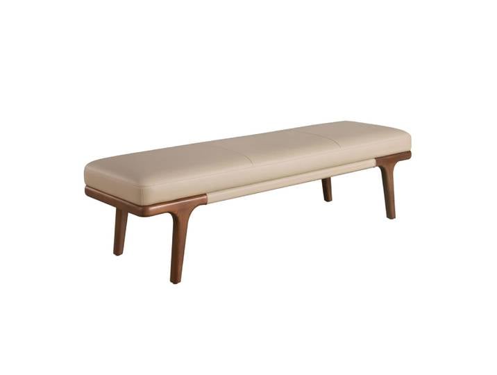 Banc en simili cuir vison