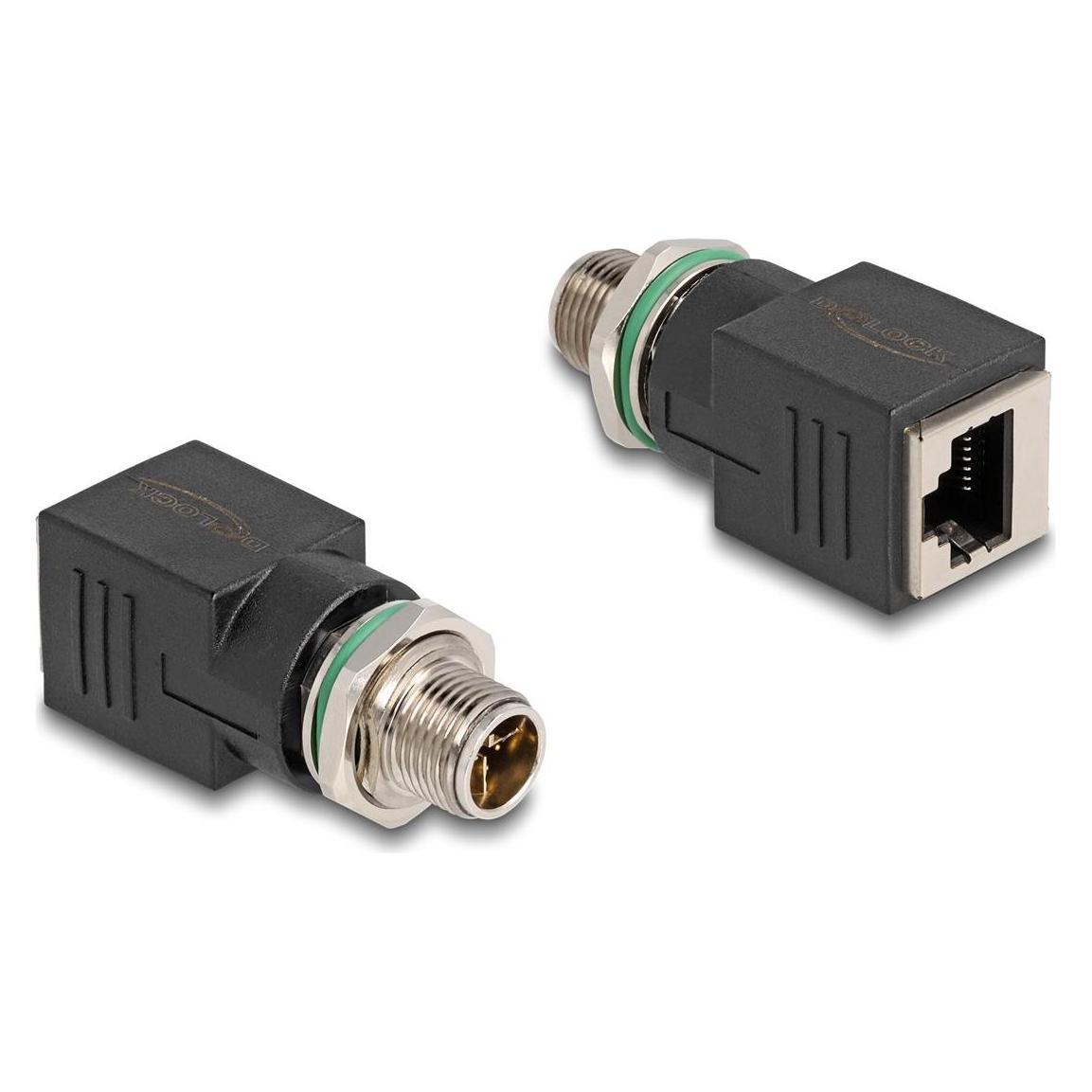 Delock M12 Adapter X-kodiert 8 Pin Stecker zu RJ45 Buchse gerade (RJ45) (60065)