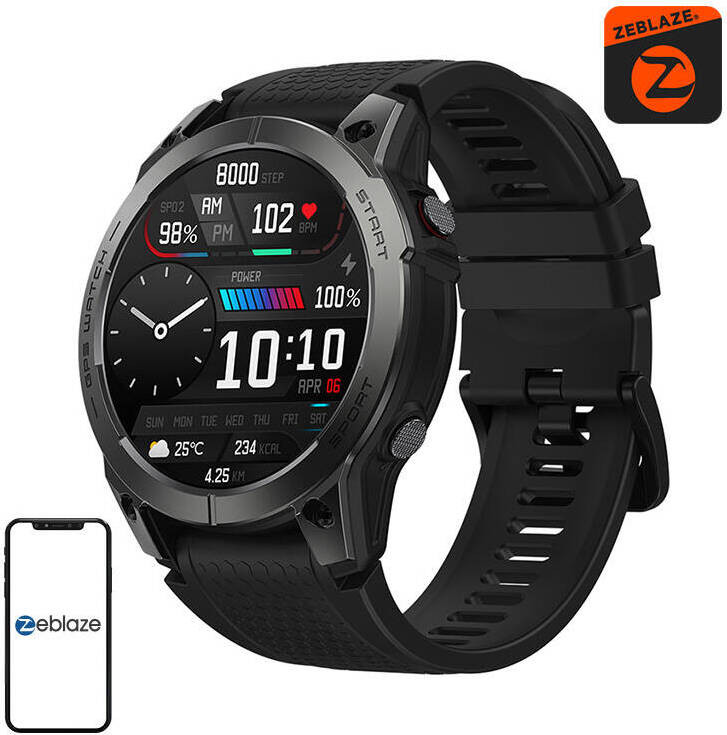 Zeblaze Stratos 3 Smartwatch - Zwart