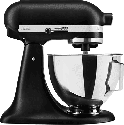 Robot amasador - KitchenAid 5KSM95PSEBM, 250 W, 4.3 l, 58-220 RPM, Cabezal Inclinable, Negro Mate