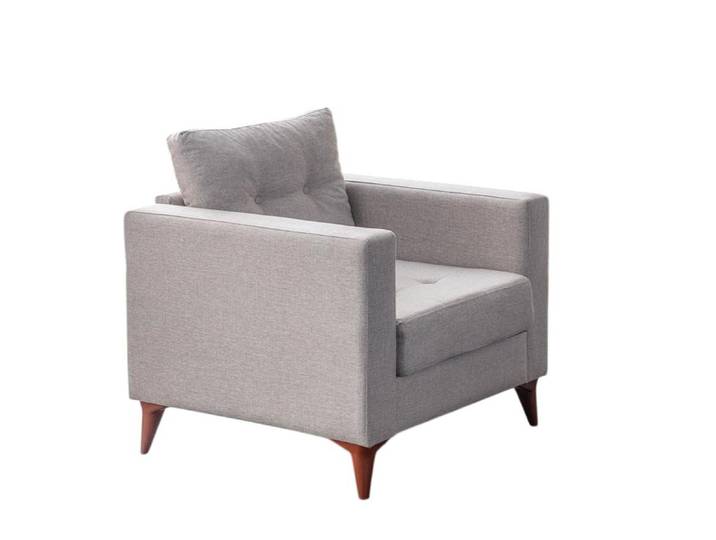 JVmoebel Sessel Eleganter grauer Sessel aus Polyester für gemütliche Atmosphäre (1-St., Sessel), Made in Europe