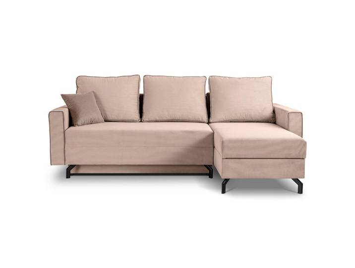 Mid.you Ecksofa Marti, Altrosa, Holz, 4-Sitzer, Füllung: Polyetherschaumkern, L-Form, 230x148 cm, Made in EU, FSC Mix, Wohnzimmer, Sofas & Couches, Wohnlandschaften, Ecksofas