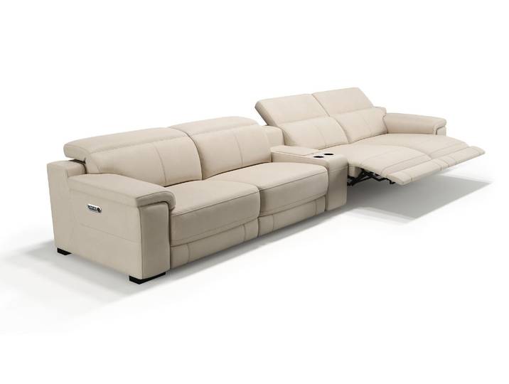 Leder Couch Garnitur SORA 4-Sitzer 4sitzig Kino