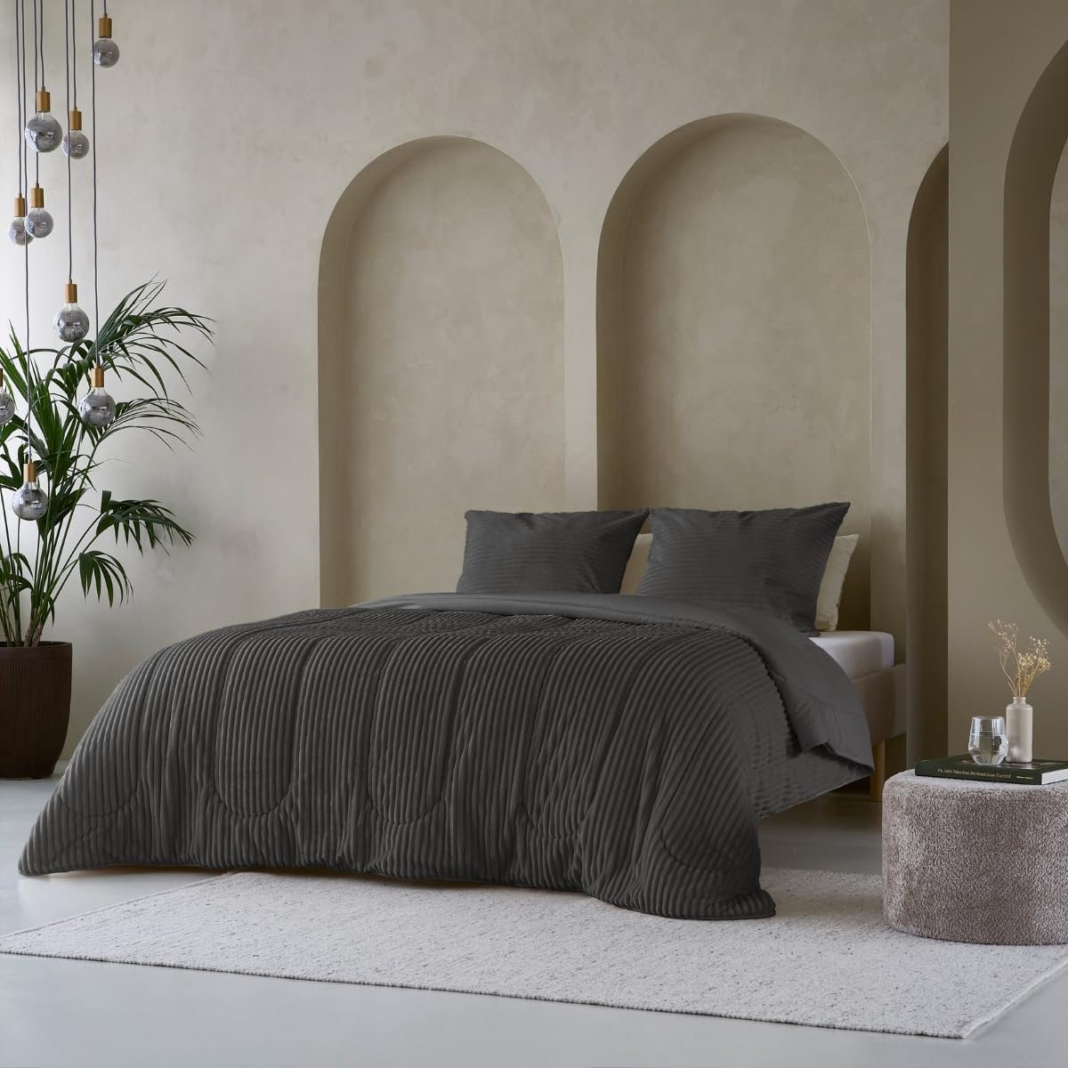 Warm Tweepersoons Dekbed van Zachte Teddystof - Hypoallergeen en Wasbaar - 140 x 200 cm