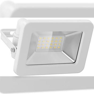 goobay LED-Außenstrahler, 20 W mit 1700 lm, neutralweißem Licht 4000 K und M16-Kabelverschraubung weiß