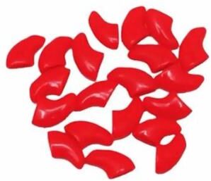 Uplift Essentials 20 Piece Soft Silicone Cat Nail Caps Safe Anti Scratch Claw Covers With Adhesive Glue red m