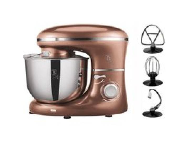 Robot de cuisine - BERLINGOT - Metallic Line Rose Gold Edition - 5 Litres - Pétrin - Batteur