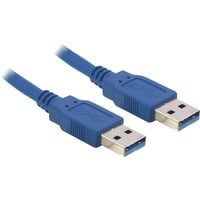 USB 3.2 Gen 1 Kabel, USB-A Stecker > USB-A Stecker blau, 1 Meter