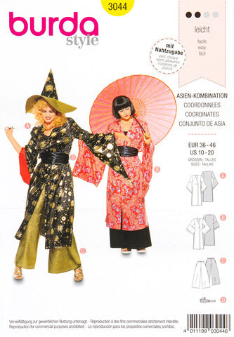 burda Schnitt 3044 "Kimono & Geisha"
