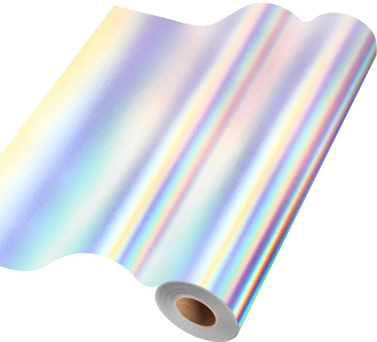 Zelfklevende vinylfolie voor plotter decoratie - Regenboog zilver - 305 x 1220 cm