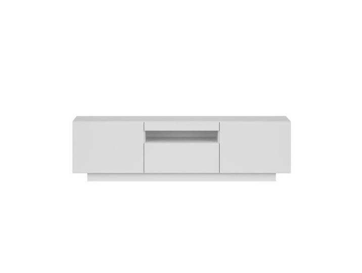 Meuble TV BIRNA blanc mat 3 portes 150cm