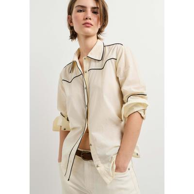 Funktionsshirt PEPE JEANS "shirt GIANNA SHIRT", Damen, Gr. M, canvas weiß, 100% Baumwolle, Shirts Funktionsshirt