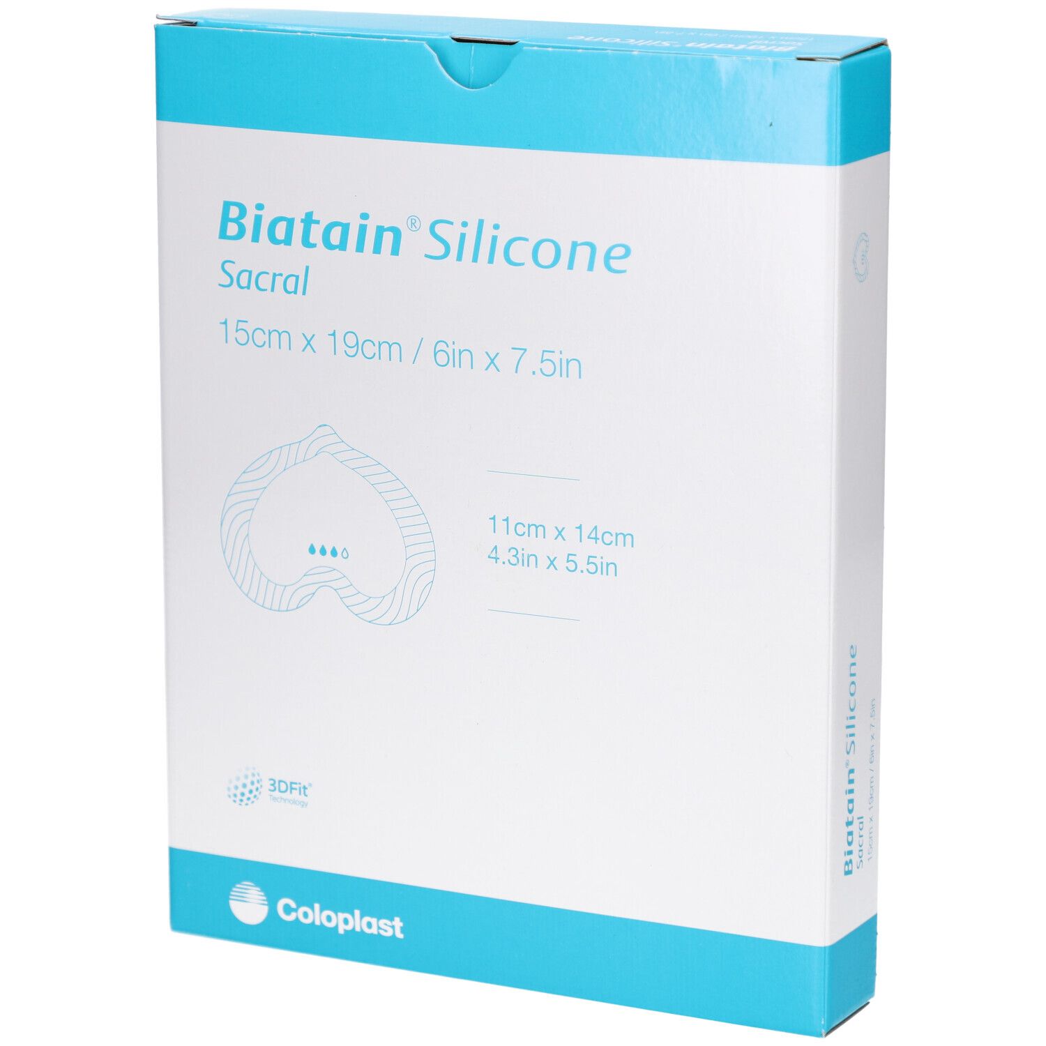 Biatain Silicone Schaumverb.Sakrum klein 15x19 cm 5 St Verband
