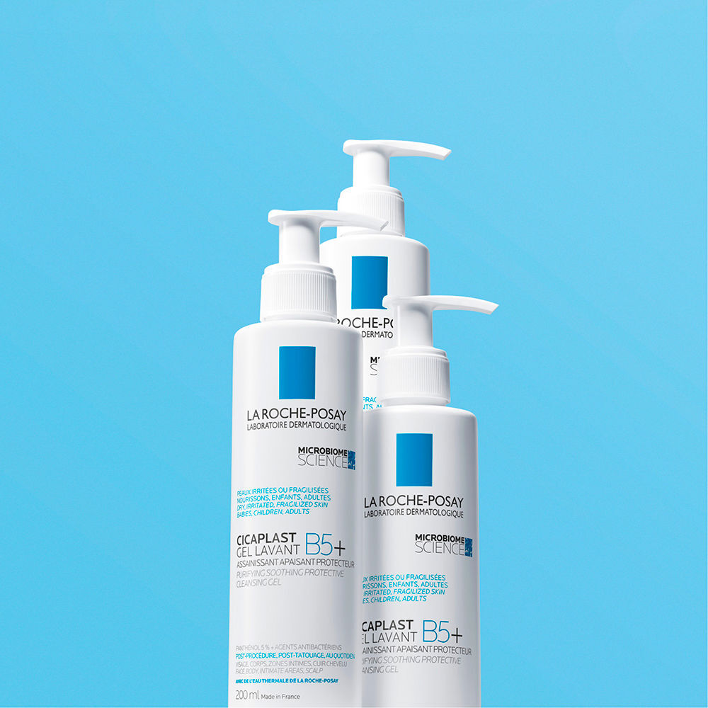 La Roche Posay Cicaplast Gel Lavant B5, gel purifiant léger et apaisant, pour adultes, enfants et bébés, 200 ml