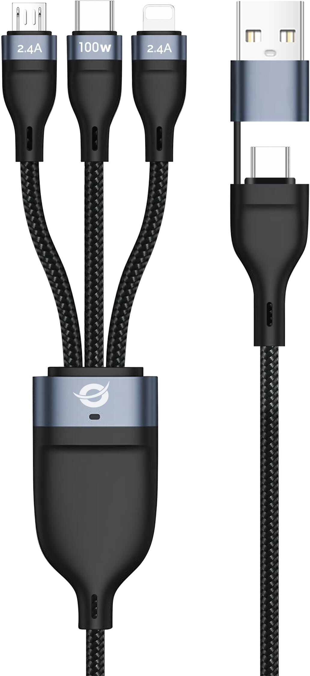 Conceptronic 3-in-1 USB-C Schnelllade-Datenkabel, USB-C / Lightn...