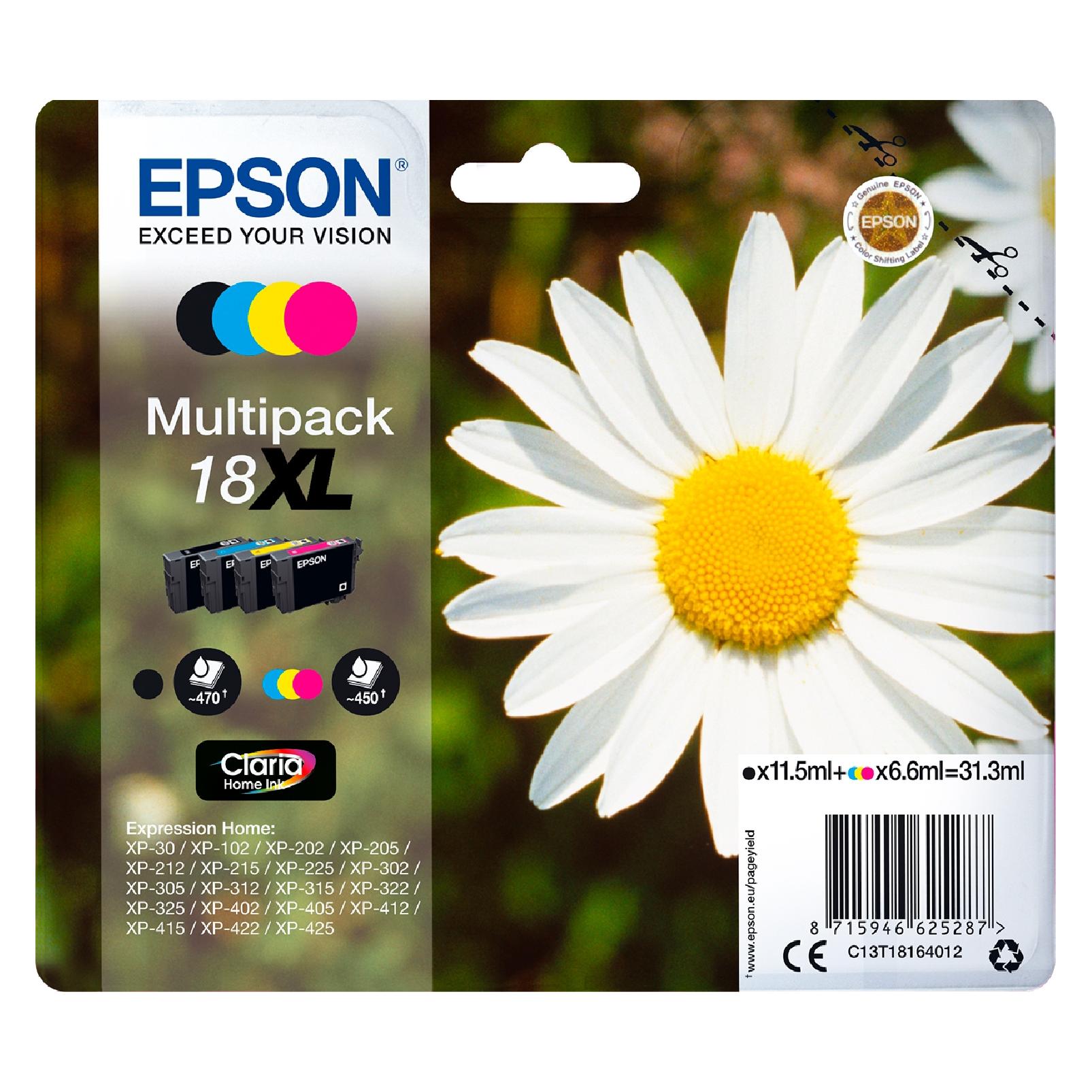 Epson 18 Multipack (BK, C, M, Y) (C13T18064511)