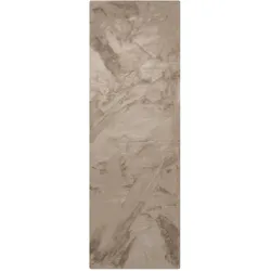 benuta Nest - Kunstfell-Teppich Dave Taupe 80x240 cm