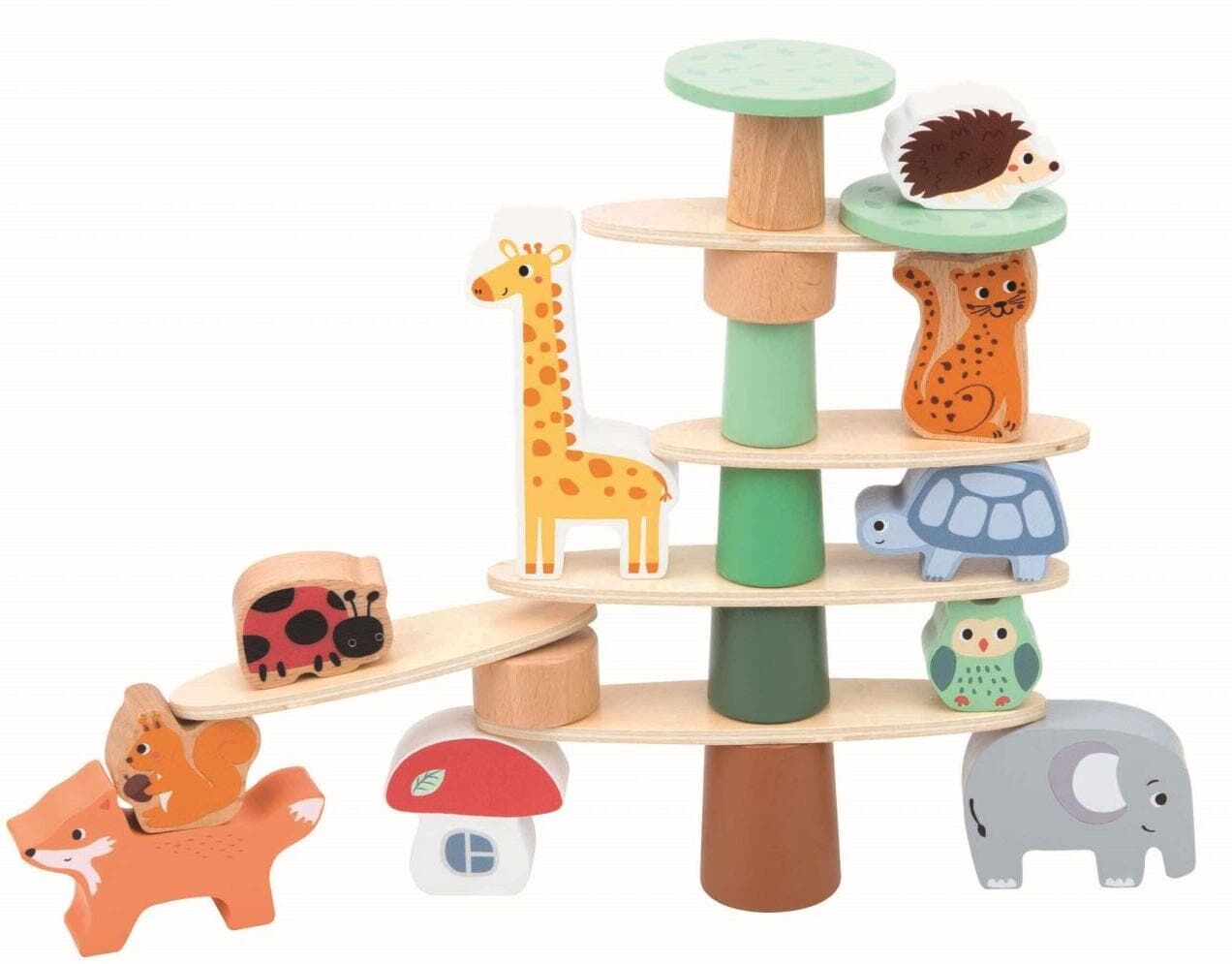 Spielcenter SPIELBA "Balancier-Spiel Tiere", Baby, bunt (mehrfarbig), Holz, Motorikspielzeug Spielcenter mehrfarbig Einheitsgröße
