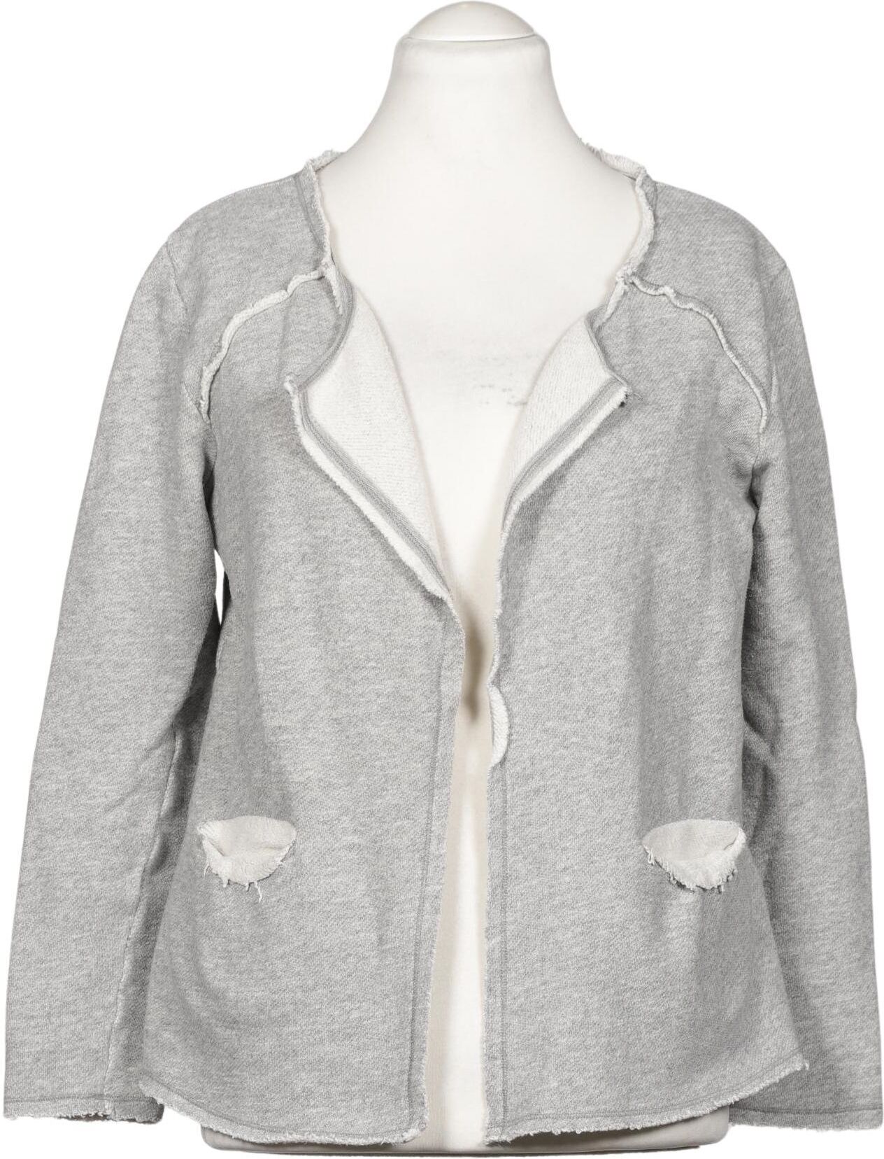 Lieblingsstück Damen Strickjacke, Grau, Gr. L, Baumwolle - Second Hand
