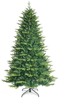 Costway Pre-lit Artificial Hinged Christmas Tree with APP Controlled LED Lights-8 ft