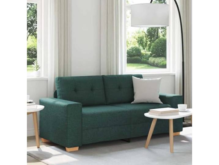 ZQQLVOO Loveseat-Sofa Dunkelgrün 180x77x82 cm Stoff Polyesterstoff, Dicke Schaumstoffpolsterung, Stabiler Holzrahmen, Vielseitig für Wohnzimmer