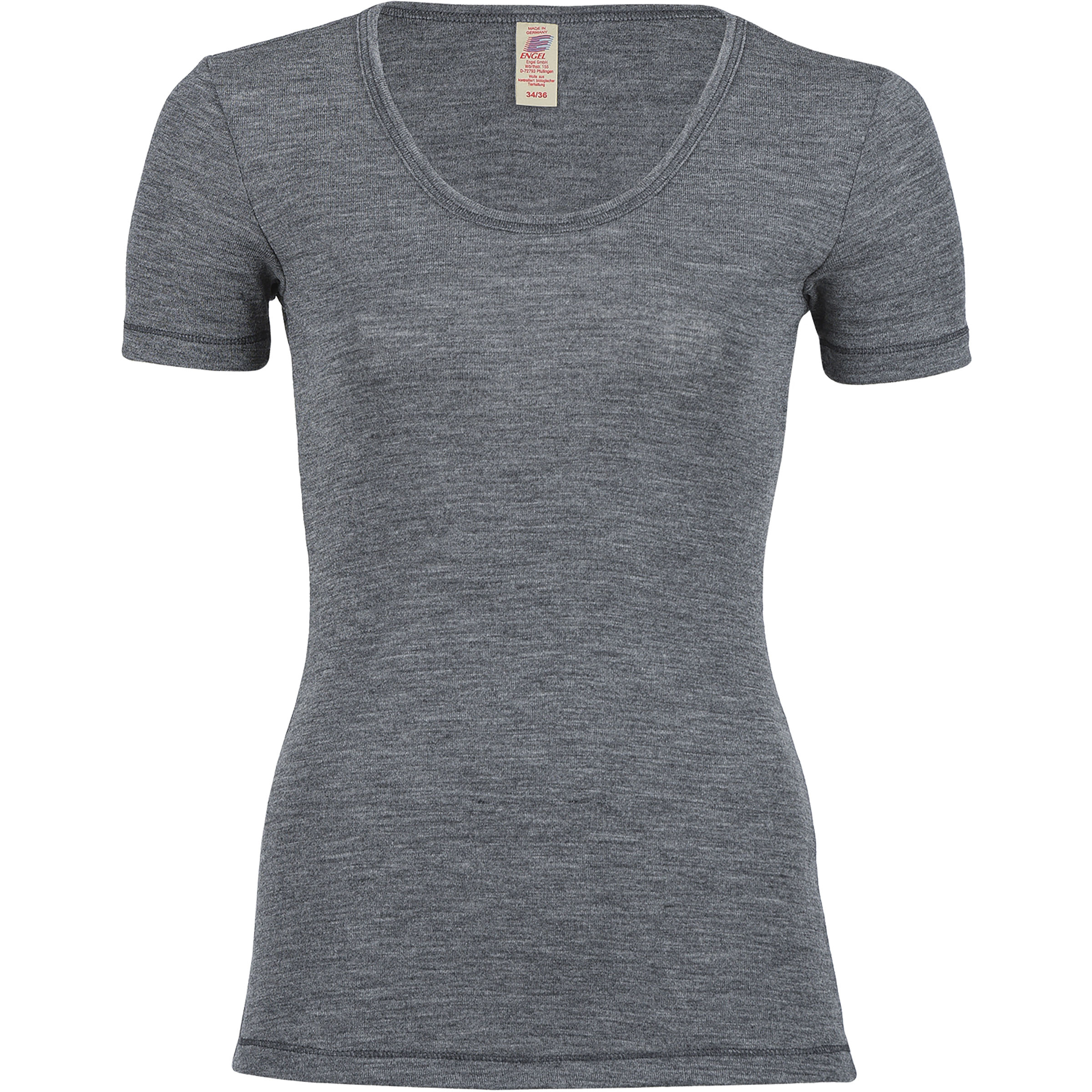 Engel Wolle Damen T-Shirts grau Größe S Camping Hautfreundlich Merinowolle
