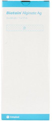 Biatain Alginate Ag Tamponade 3x44 cm mit Silber 10stk