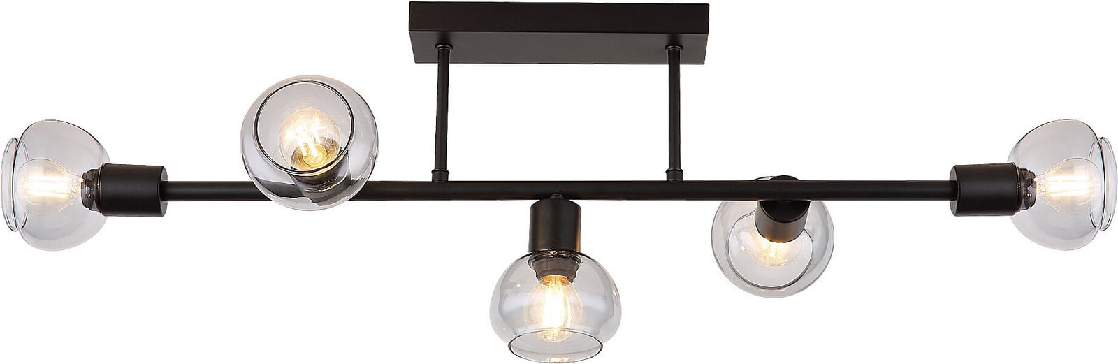 Rabalux Sullivan Plafondlamp met 5 spots, E14, zwart-grijs, 83 cm