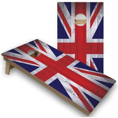 Skip's Garage British Flag Outdoor Cornhole Set