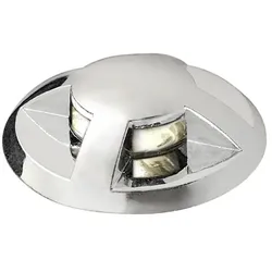 Konstsmide Mini LED Einbau-Bodenspots 6er-Set, IP44, 12V, Abstrahlung seitlich, je 0.36W 3000K 5lm, Kunststoff verchromt / Klarglas KON-7467-000