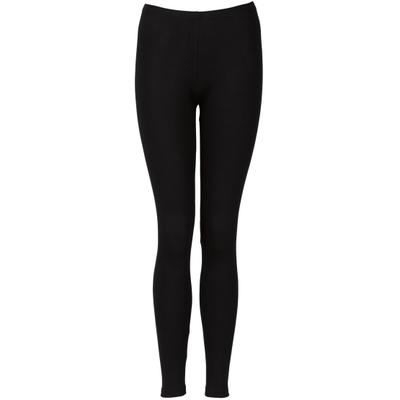 Leggings TRIGEMA "TRIGEMA Leggings aus Baumwolle/Elastan", Mädchen, Gr. 92, Normalgrößen, schwarz, Feinripp, 95% Baumwolle, 5% Elasthan, Basic, Hosen Leggings