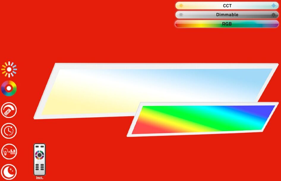 BRILONER LEUCHTEN LED Panel "Colour", weiß (weiß, neutral), Leuchten, LED Panel