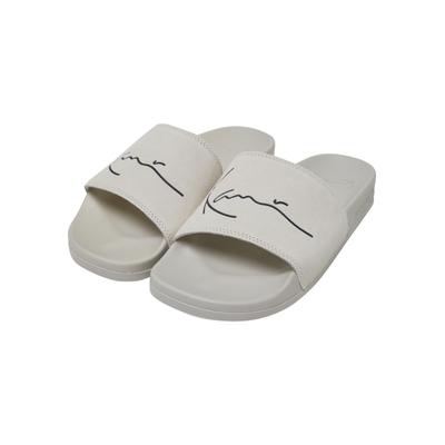 Sneaker KARL KANI "Karl Kani Damen KKSLDSM000009 Pool Slide PRM", Damen, Gr. 44, beige, schwarz, Polyurethan, Schuhe Sneaker