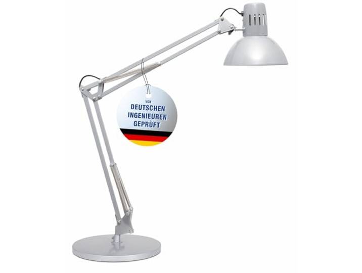 MAUL Schreibtischlampe silber MAULstudy flexibel einstellbar stabiler Stand