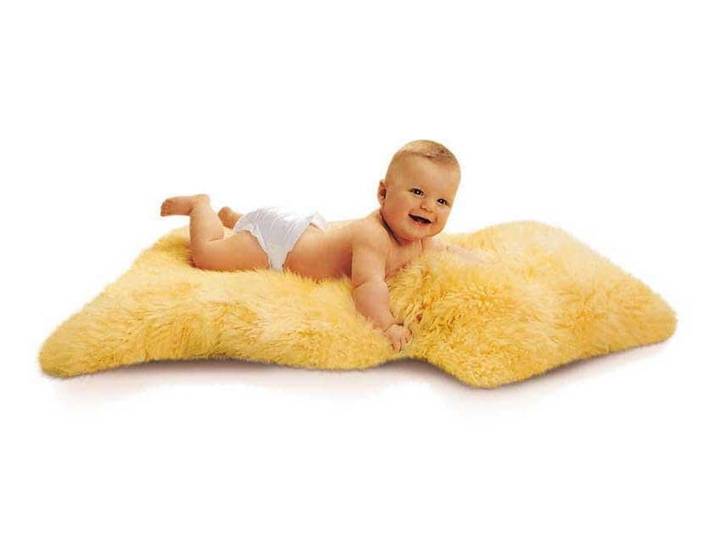 Fellteppich KAISER Medizinisches Lammfell , beige (natur), B:80cm L:90cm, Lammfell, Teppiche, Fellteppich