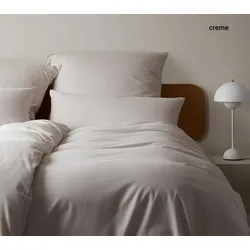 Elegante Soft-Flanell Bettwäsche Mono - 135x200 cm + 80x80 cm	creme