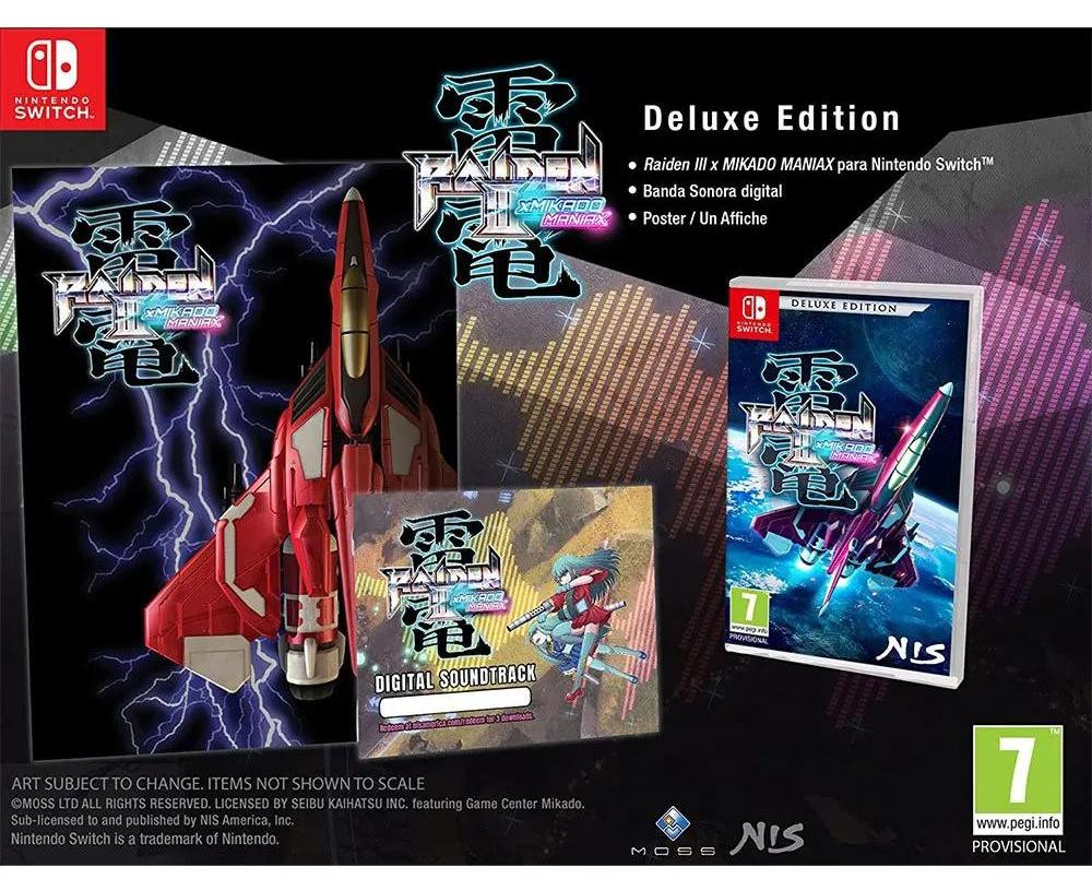 Raiden III X Mikado Maniax Deluxe Edition Nintendo Switch Game, meerkleurig, PAL