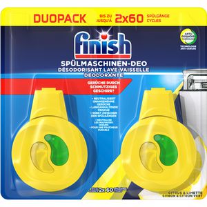 finish Spülmaschinendeo Citrus & Limette, DuoPack, 120 Spülgänge, Doppelkammersystem, geruchsneutralisierend