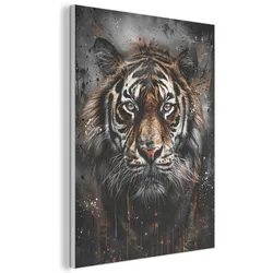 AKUSTIKBILD Tiger - Tiere - Porträt - Luxus - Schwarz Wandbilder 60x80 cm