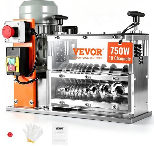 VEVOR Elektrische kabelstripmachine, 750W, 1,5-40 mm, Oranje, Aluminium