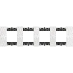 Legrand KA4802M4MW LivingNow Abdeckrahmen 4x2-modulig in der Farbausführung Pixel