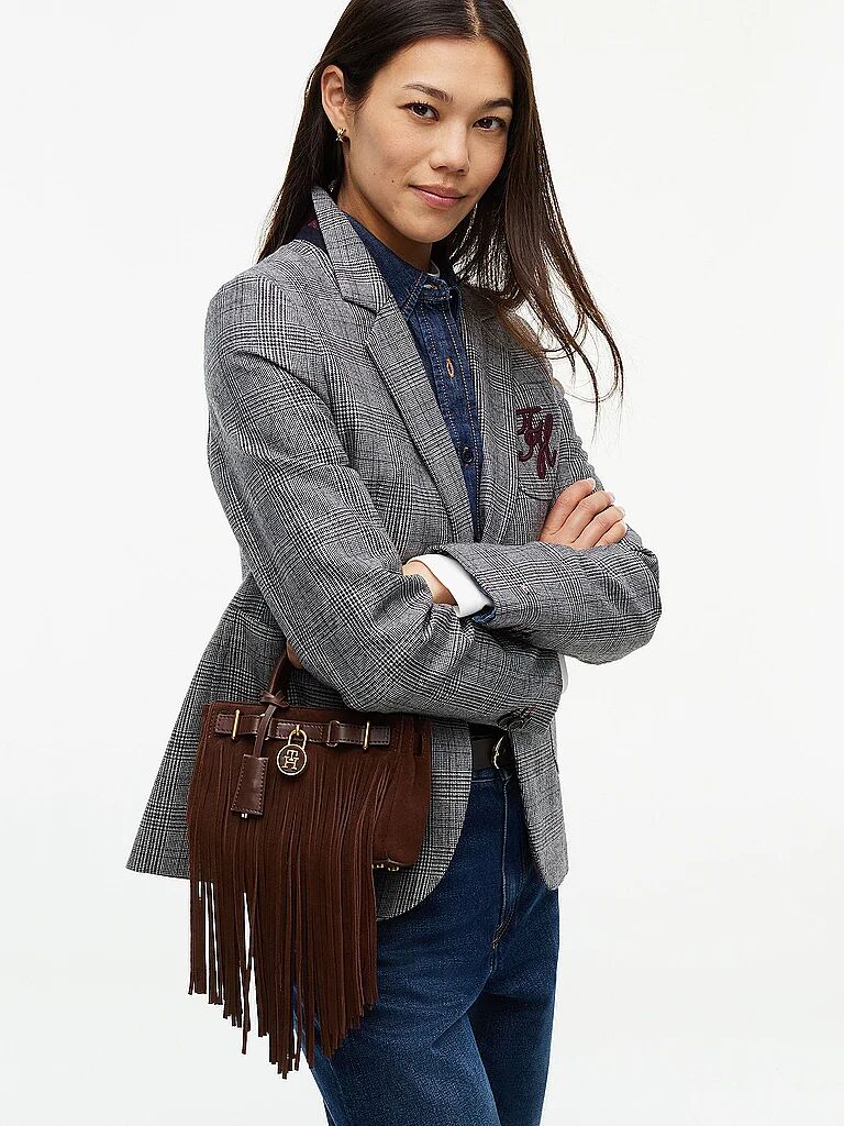 Tommy Hilfiger Ledertasche - Henkeltasche AMERICAN ICON braun W