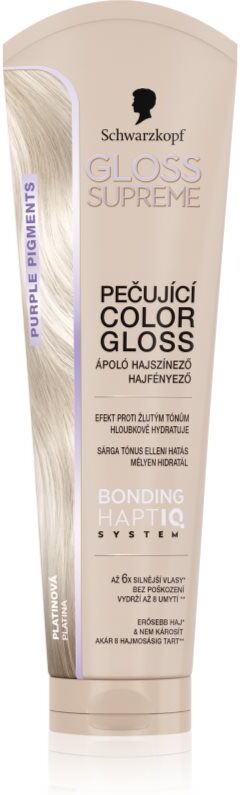 Schwarzkopf Creme Supreme Gloss Bonding Color Mask qui procure hydratation et brillance teinte Platinum 145 ml