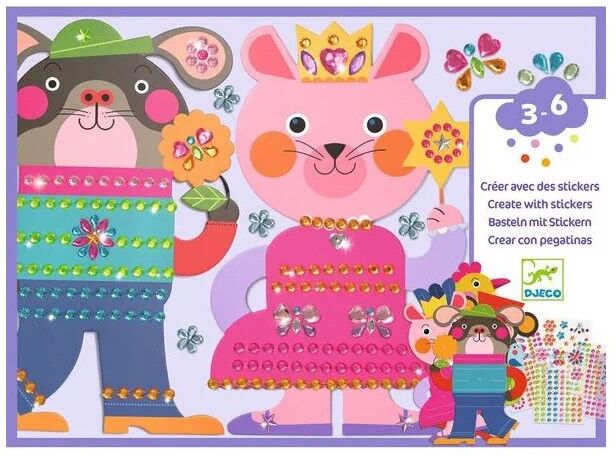 Créer avec des Stickers : Eclatants - Djeco
