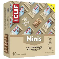 Clif Bar Unisex MINI Riegel White Chocolate Macadamia Karton (10 x