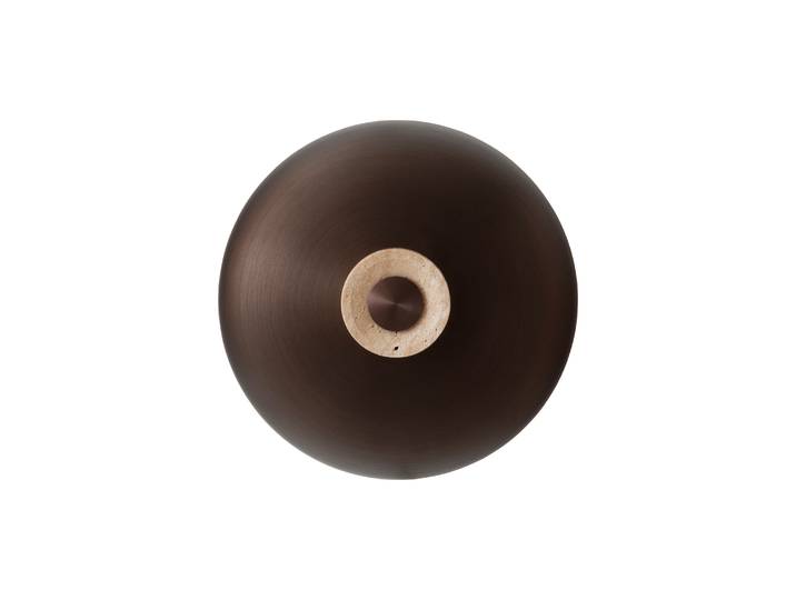 Audo Copenhagen - Applique Reverse - Marron - Travertin brut - Designer Aleksandar Lazic